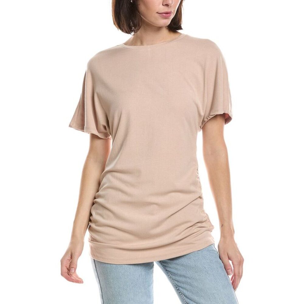 Hl Affair Womens  Shirred Side T-Shirt, Pink